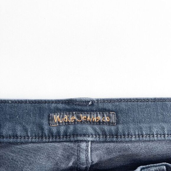 Nudie Jeans Womens Tight Long John Jeans Organic Cotton Blend Black & Grey 29 - Picture 4 of 13